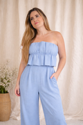 Sunday Brunch Strapless Jumpsuit