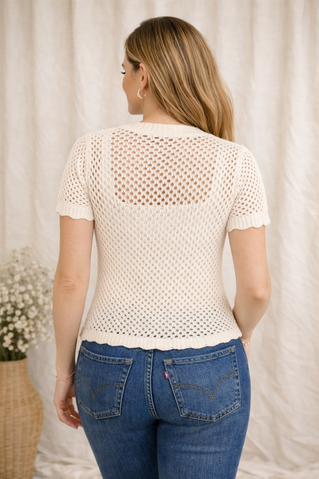 The Marlow Crochet Button Top