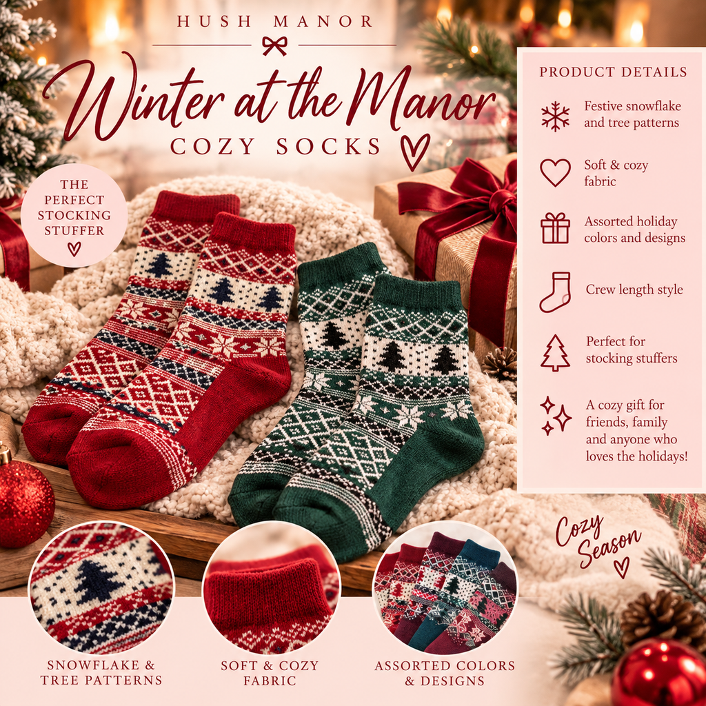 Winter at the Manor Cozy Socks