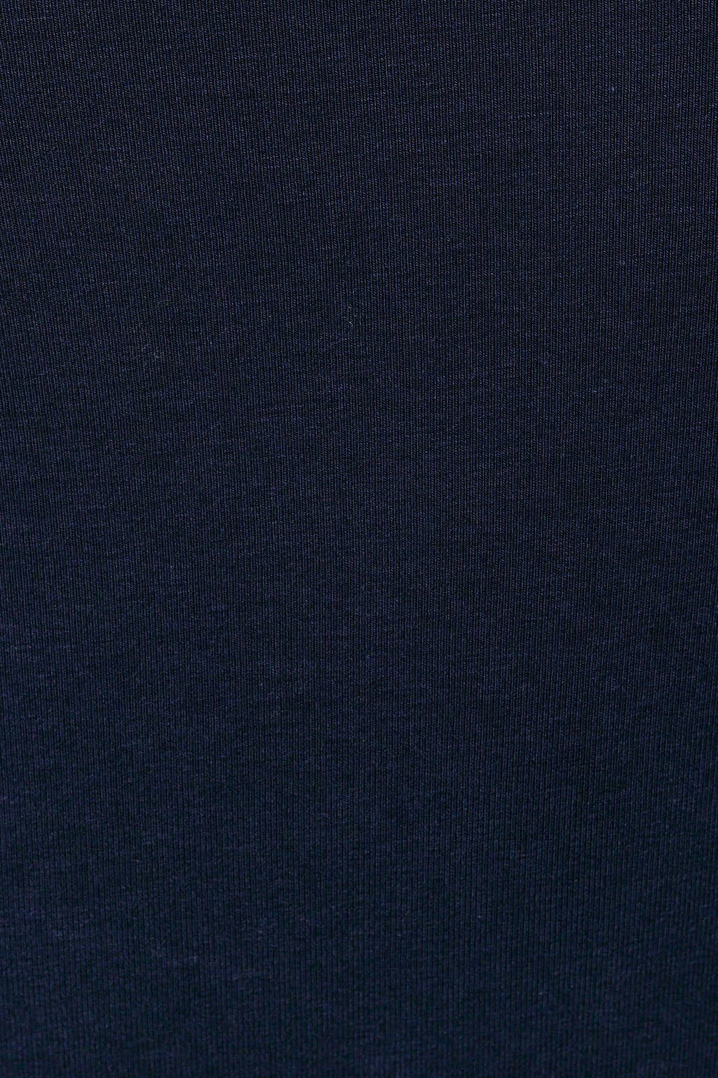 A close-up of dark navy blue knit fabric texture.